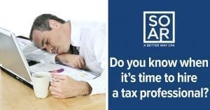 Man falls asleep at computer and wishes he had hired a tax pro
