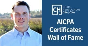 AICPA Certificates Wall of Fame Chris Hervochon CPA