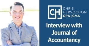 Interview with Journal of Accountancy Chris Hervochon